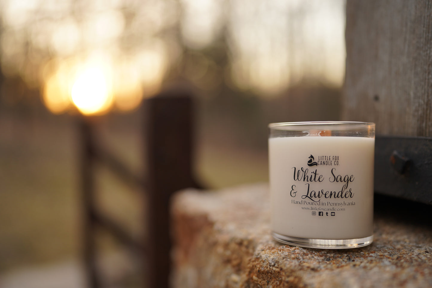 White Sage & Lavender Wooden Wick Candle