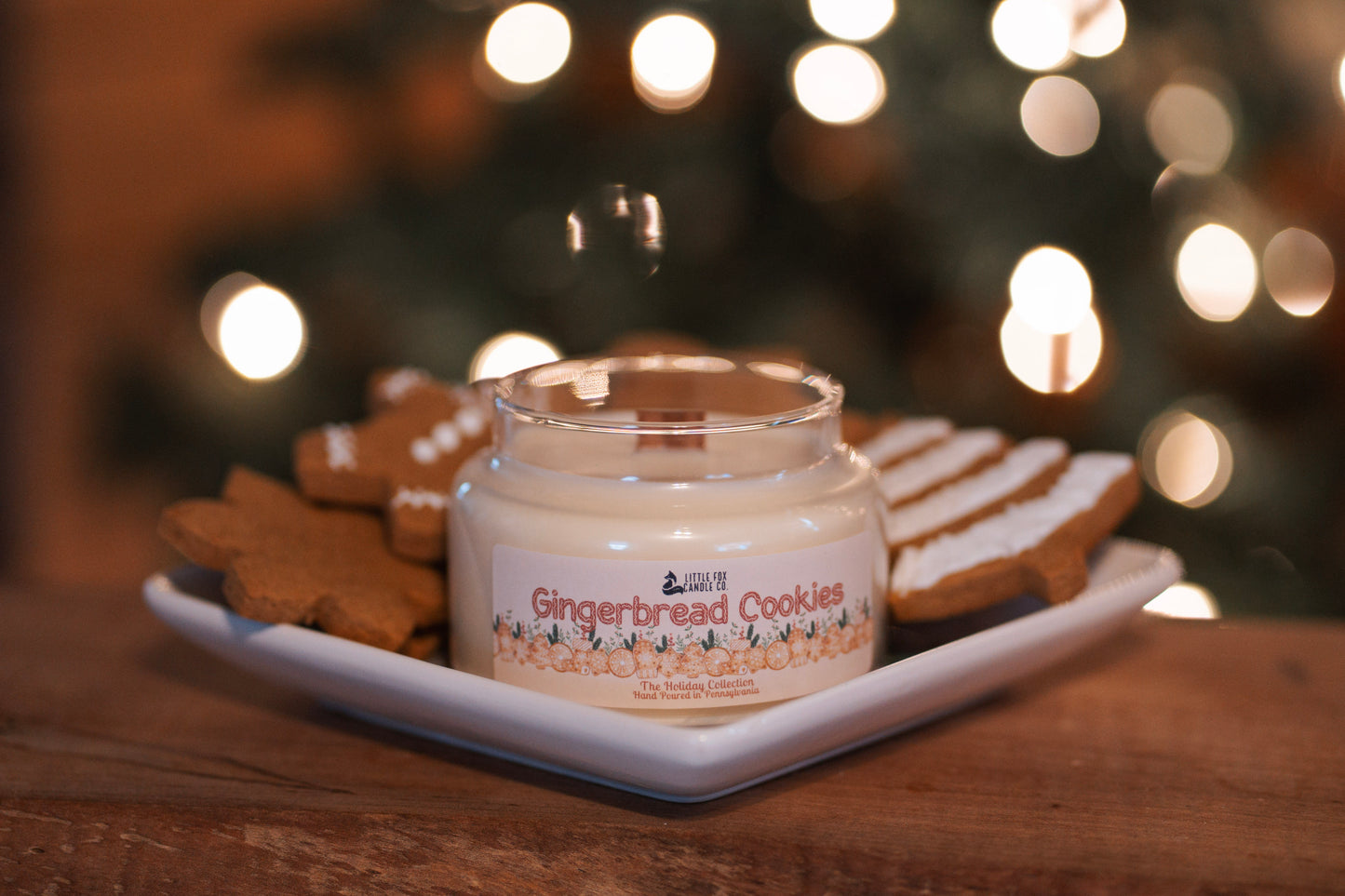 Gingerbread Cookies Wooden Wick Candle