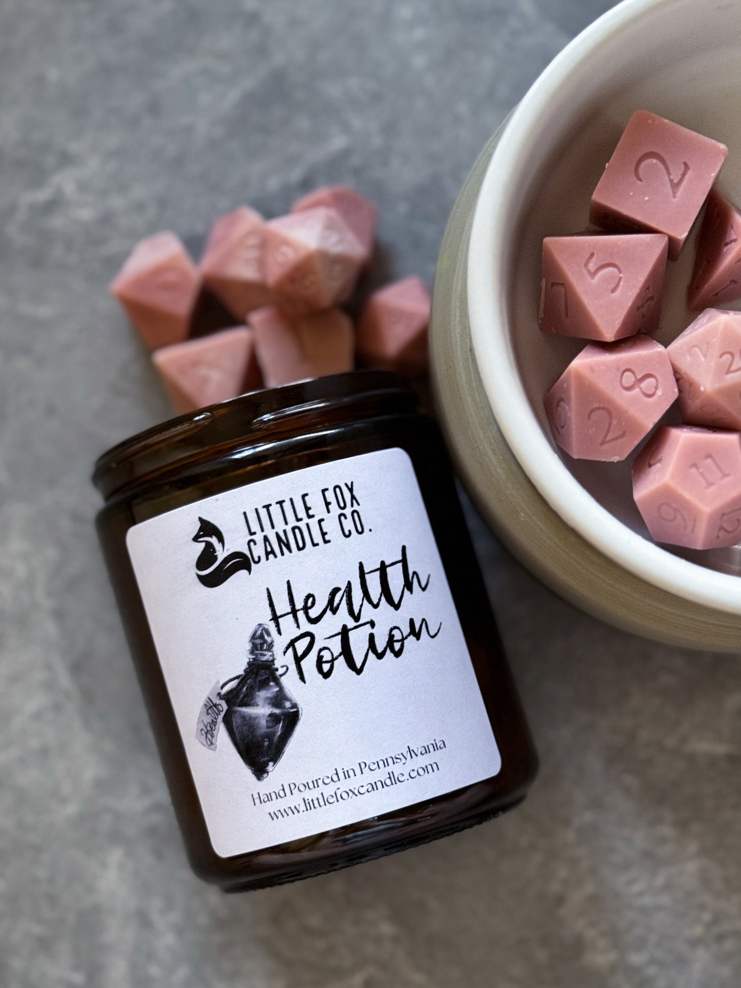 Health Potion Wax Melt Dice Set