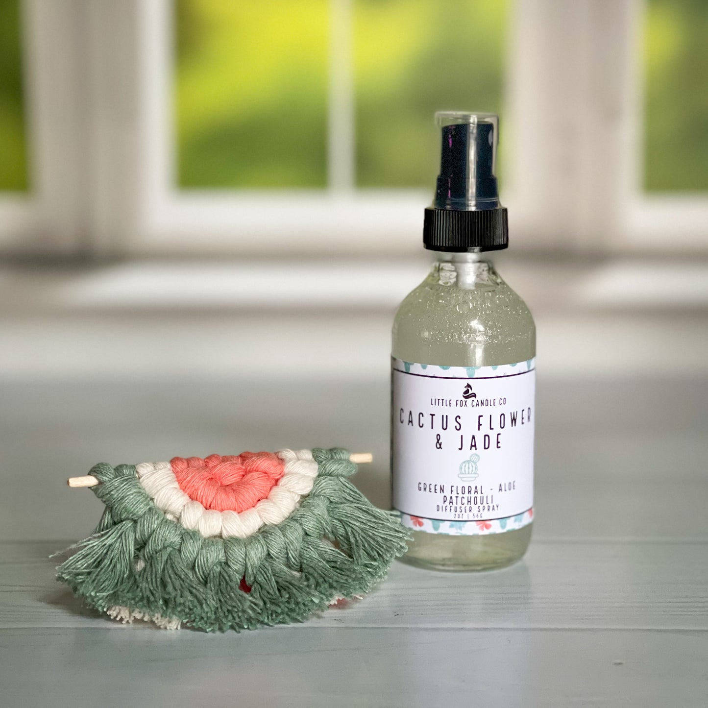 Cactus Flower & Jade Macrame Car Diffuser Clip Bundle