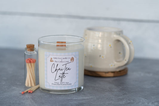 Chai Tea Latte Wooden Wick Candle