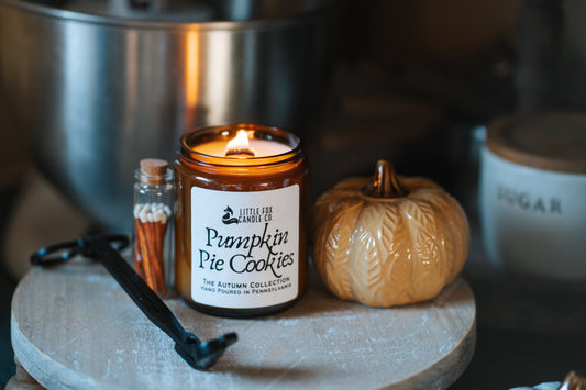 Pumpkin Pie Cookies Wooden Wick Candle