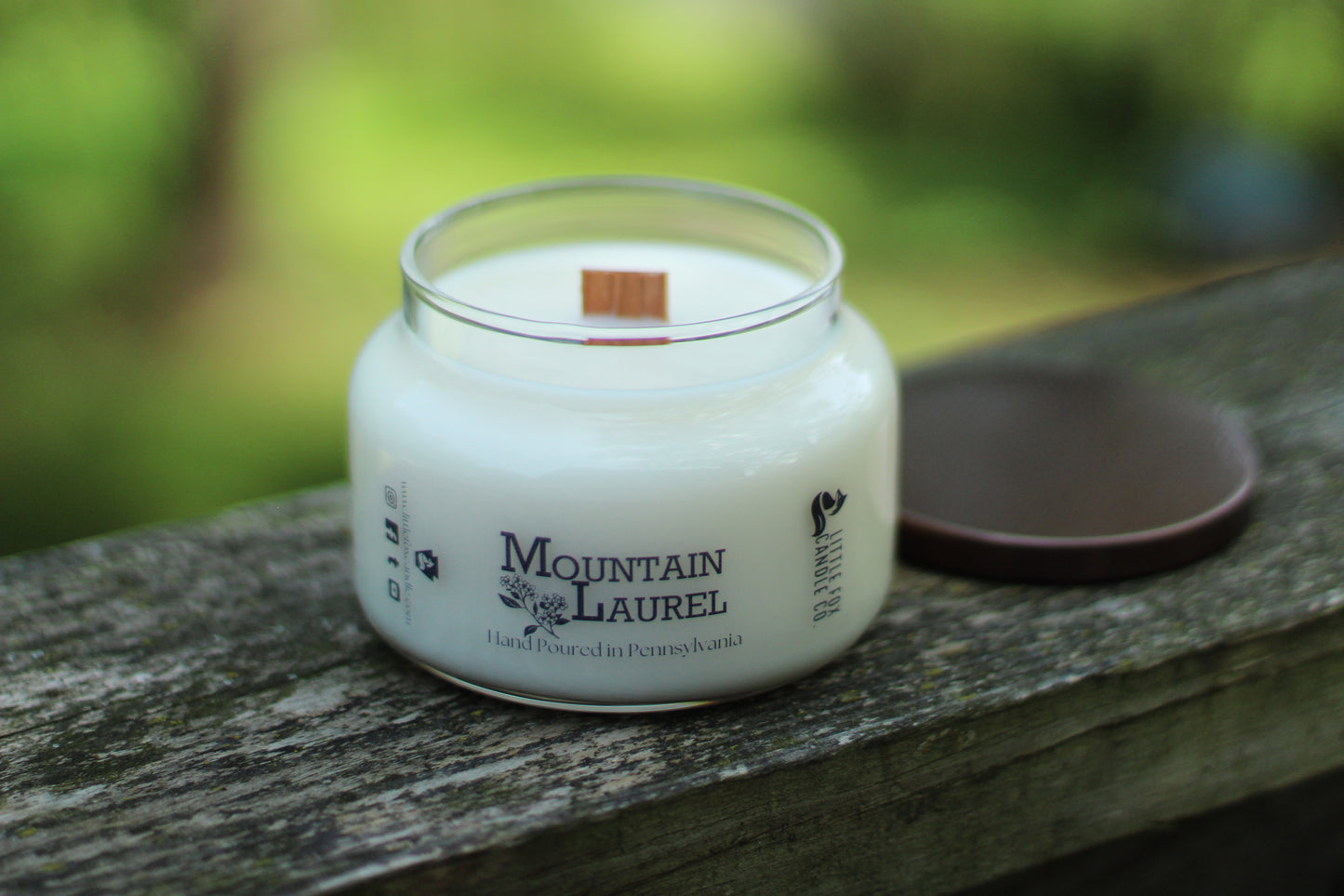 Mountain Laurel Wooden Wick Candle