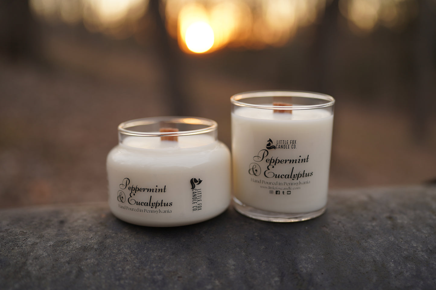 Peppermint & Eucalyptus Wooden Wick Candle