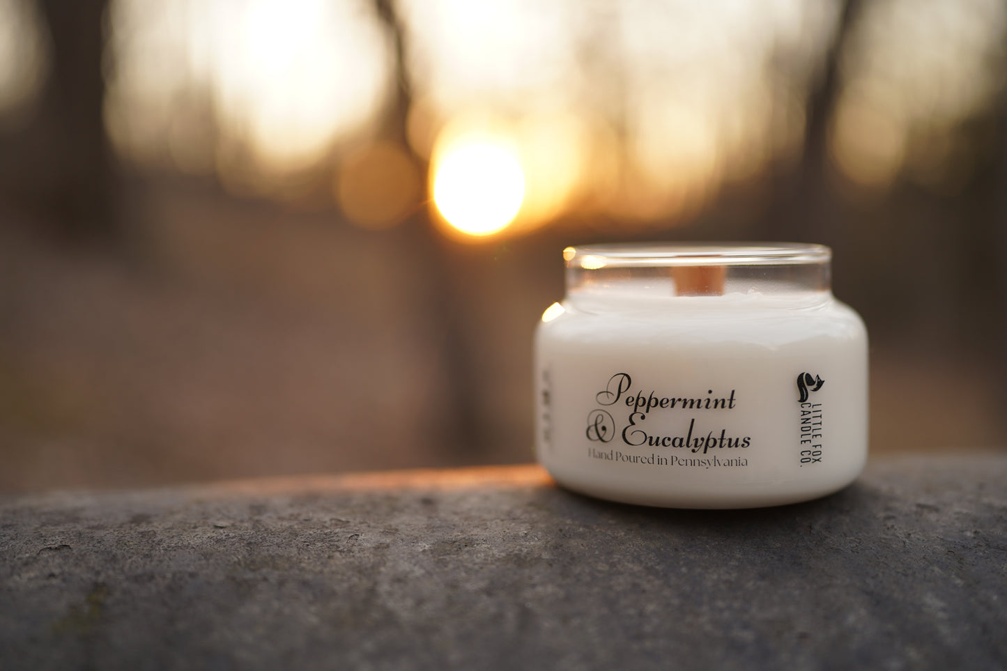 Peppermint & Eucalyptus Wooden Wick Candle