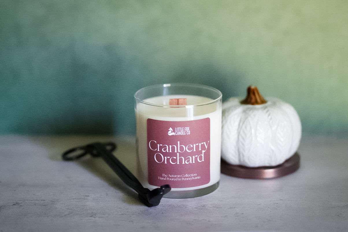 Cranberry Orchard Wooden Wick Candle