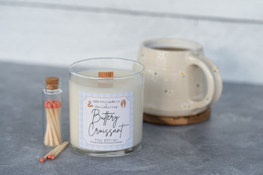 Buttery Croissant Wooden Wick Candle