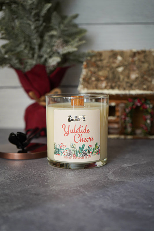 Yuletide Cheers Wooden Wick Candle