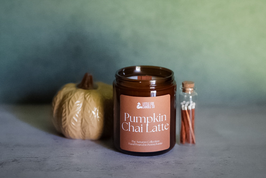 Pumpkin Chai Latte Wooden Wick Candle