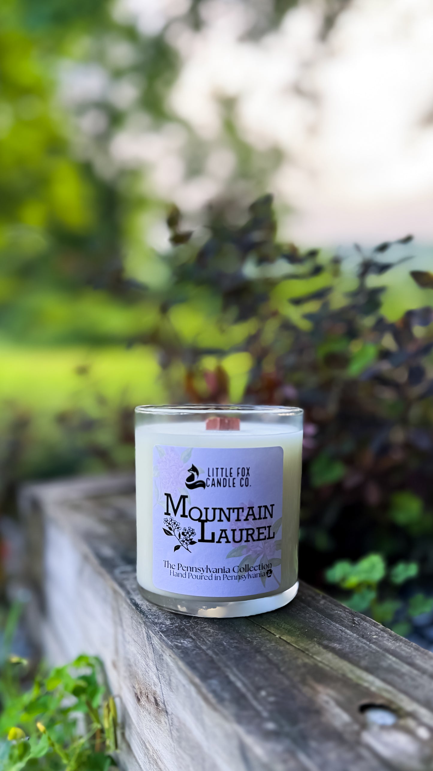 Mountain Laurel Wooden Wick Candle