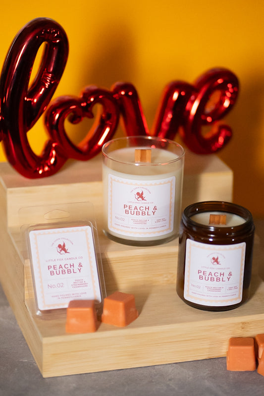 Peach & Bubby Wooden Wick Candle