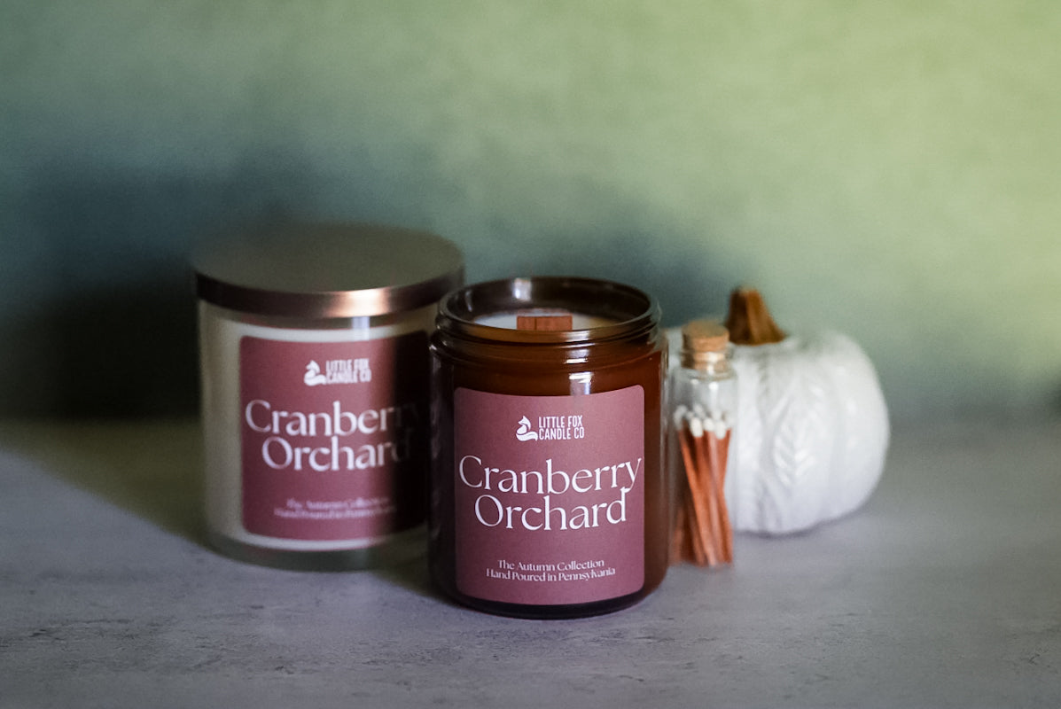 Cranberry Orchard Wooden Wick Candle