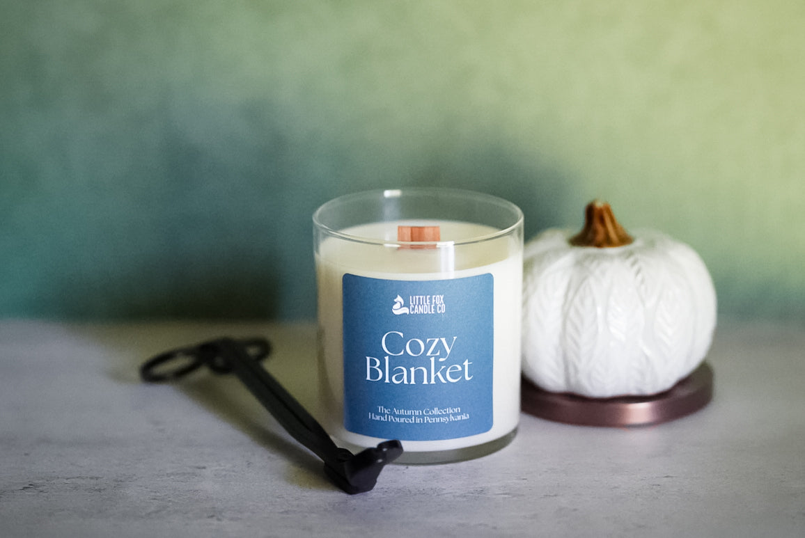 Cozy Blanket Wooden Wick Candle