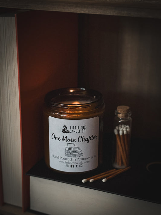 One More Chapter Wooden Wick Candle