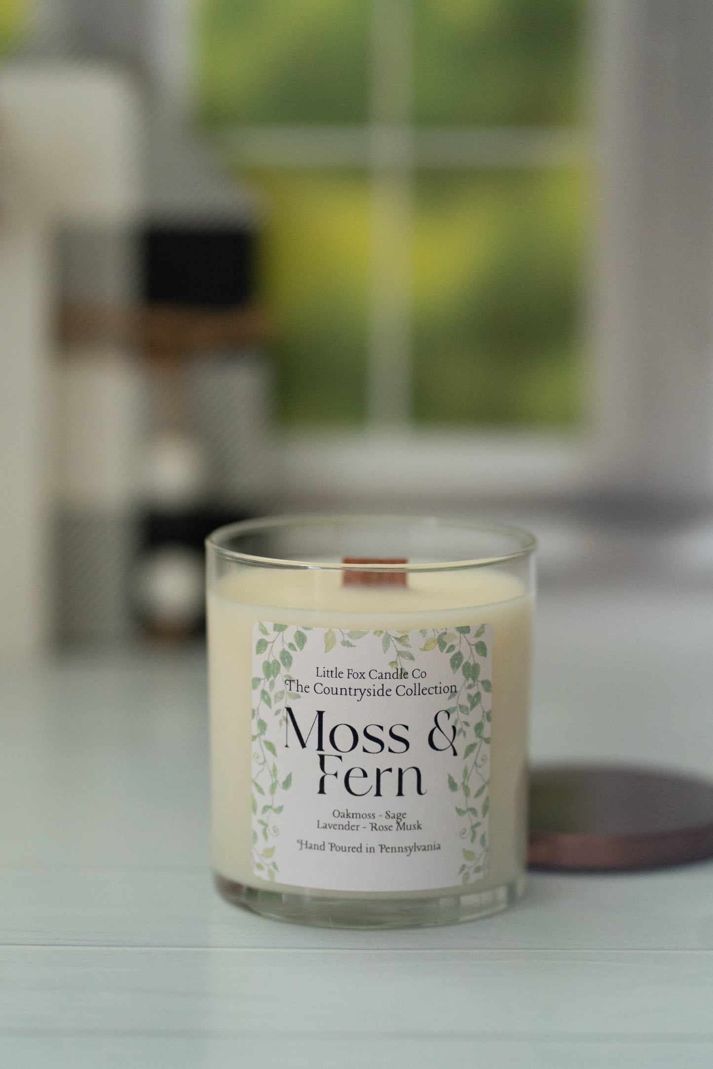 Moss & Fern Wooden Wick Candle