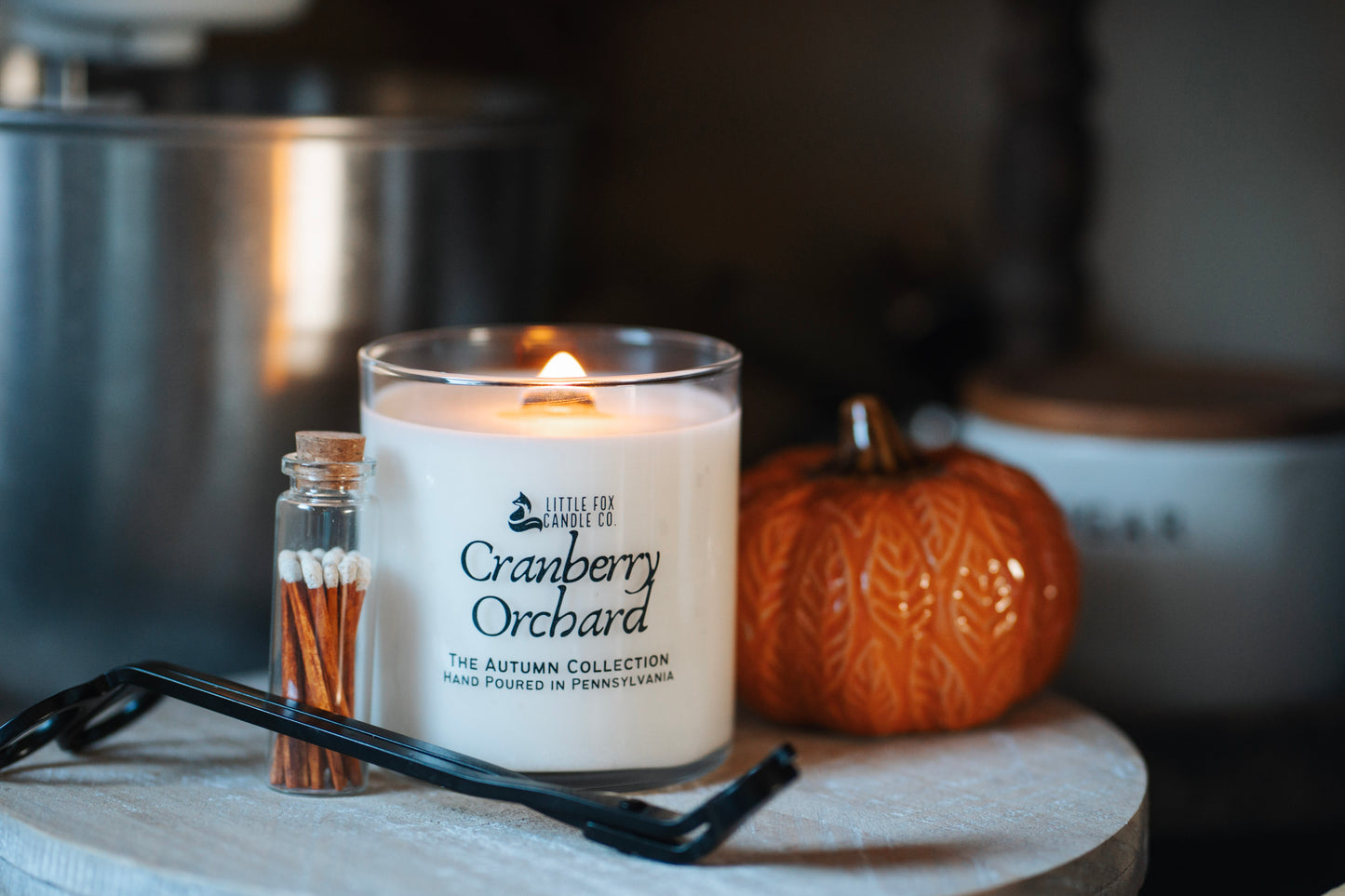 Cranberry Orchard Wooden Wick Candle