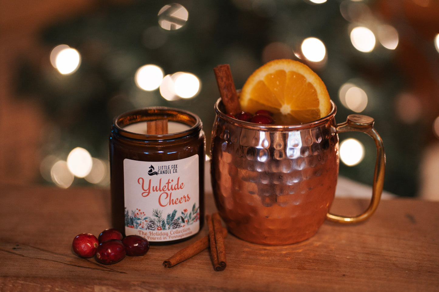 Yuletide Cheers Wooden Wick Candle
